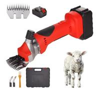 Cordless Sheep Shears, 550W Electric Wool Clippers with 2 * 1300mAh Batteries & Adjust Blade Spacing, Sheep Shearing Clippers for Shaving Sheeps Goats Cattle Farm Pet 13 Tooth-1 Battery
