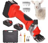 Cordless Sheep Shears 550W, Rechargeable Livestock Clippers with 2 | Dual 9T/13T alloy steel blades and variable speed control adapt to thick wool or fine fiber