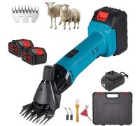 Cordless Sheep Shears 600W Electric Clippers with 2 Batteries,9/13-Tooth Stainless Steel Blades, Shearing Tool for Sheep, Goats (13)