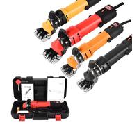 Cordless Sheep Shears, 690W Rechargeable Electric Sheep with 6-Speed Adjustment, Removable for Cleaning for Thick Coat Animals Sheep Alpacas Goats red