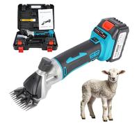 Cordless Sheep Shears, 850W Electric Livestock Shearing Clippers with 2 × 6000mAh Batteries, 6 Speed Settings, 9/13-Tooth Blades, Professional Wool Clipper for Sheep, Cattle & Alpacas 13-Teeth