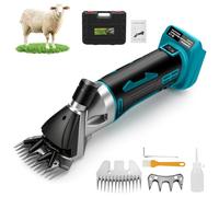 Cordless Sheep Shears Clipper for Makita 18 V Battery, 850 W 2300 rpm, 6 Speed Electric Wool Scissors for Livestock Supplies for Shaving Fur Wool on Sheep, Goats and Dirty Cattle (without Battery)