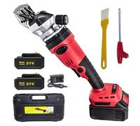 Cordless Sheep Shears with 2X 21V Batteries, 500W Professional Electric Clippers for Sheep Goat Cattle Alpaca, Low Noise Heavy Duty 13-Tooth Farm Grooming Kit