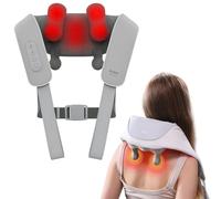 Cordless Shiatsu Neck and Back Massager with Heat, 10 Mins x 12 Uses, 3 Massage Modes & 2 Intensity Levels, 3D Kneading Deep Tissue for Pain Relief, Voice Prompt & Smart Memory, Relax for Women, Men
