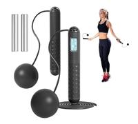 Cordless Skipping Rope for Adults,Cordless Jump Rope with Counter,Ropeless Skipping RopeSmart Digital Gravit y Ball Jump Rope,for Home Workout Experience Equipment for Women Men(Large Ball)