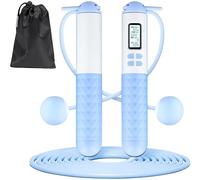 Cordless skipping Rope for Adults Kids Ropeless Skipping Rope with Counter Adjustable Rope Length Jump Rope for Fitness