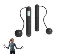 Cordless Skipping Rope, Skipping Rope with Counter, Digital Wireless Skipping Rope with LED Display, Non-Slip Handle, Jump Rope for Fitness Exercise Home Gym Women Men Adult (black)