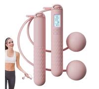 Cordless Skipping Rope, Skipping Rope with Counter, Ropeless Jump Rope with Ball, Adjustable Digital Jumping Rope for Adult Kids