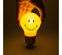 Cordless Rechargeable Smiley Lightbulb Shaped Night Light