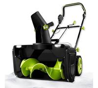 Cordless Snow Blower, 3500 W Electric Snow Blower, 50cm/20in Cleaning Width + 25cm/10in Cleaning Depth Snow Blower with LED Light, 7.6m/25ft Throwing Distance, 2/4 Battery & 1/2 Charger 4Batteries