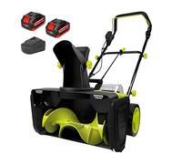 Cordless Snow Blower, 3500W Battery Powered with Adjustable Chute & LED Lights, 20-Inch Clearing Width, 10-Inch Depth, 25ft Throw Distance