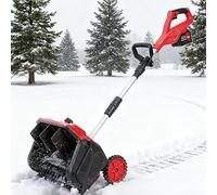 Cordless Snow Shovel 12" Electric Snow Blower with Adjustable Handle & Directional Plate Compatible with 4-Ah Battery for Driveway Patio and Sidewalk Clearing