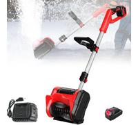 Cordless Snow Shovel 1200W, 20V Snow Blower with 32cm Width, 16cm Depth, 8m Throw Distance, Includes 1/2 Batteries for Efficient Snow Removal