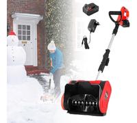 Cordless Snow Shovel, 20V 12 Inch Electric Snow Blower with Directional Plate, Adjustable Battery Snow Blower, Includes 2 Batteries for Easy Use
