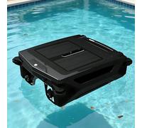 Cordless Solar Pool Skimmer, Automatic Robotic Cleaner with 360° Intake, Dual Charging, 12H Deep Cleaning for In-Ground & Above Ground Pools