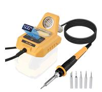 Cordless Soldering Iron for Dewalt 18V/20V Battery, Fast Heating, Temperature Adjustable, 60W Electric Digital LCD Soldering Station for DIY, Appliance Repair, Wire Welding (NO Battery)