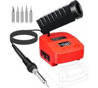 Cordless Soldering Iron for Einhell PXC 18V Battery Fast Heating,Electric Soldering Station with USB&Type C Charge Ports,Adjustable Solder Iron kit for Appliance Repair