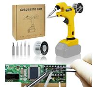 Cordless Soldering Iron Kit for Dewalt 20V Max Battery, 30W Soldering Gun 30s Quick Preheat Soldering Iron with 50g 0.04" Solder Wire& 5pcs Solder Tips for Electronics,Circuit Boards,Jewelry Making