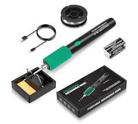 Cordless Soldering Iron Kit - USB Rechargeable Soldering Iron with 3 Temperature Adjustable 260℃-450℃, Portable Soldering Irons Kit, Battery Powered Soldering Tools Rechargeable Battery with Type-C