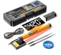 Cordless Soldering Iron,Portable Rechargeable Cordless Soldering Iron Kit with 1000mah and Three Iron Tips,Adjustable Temperature 300℃ to 450℃