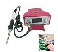 Cordless Soldering Iron Station 70W with T12-D Tip for 18V Li-Ion Battery, Adjustable Temperature up to 480°C, Red