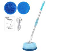 Cordless Spin Mop - 1200mAh Automatic Spin Mop | Water Aborbant Round Spin Mop, USB Rechargeable Electric Spin Mop, 180 Degree Adjustable Floor Cleaner Machine Cordless for Laminate Hardwood