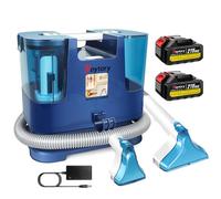 Cordless Spot Cleaner, 21V Portable Vacuum Cleaner with 2 x Batteries, 210W Wet Dry Upholstery Cleaner, Lightweight Stain Remover for Couch, Carpet, Mattress, Curtains & Car Interior