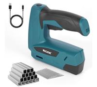 Cordless Staple Gun, 2 in 1 Rechargeable Stapler Nailer Lightweight Electric Stapler with USB Cable, 1000 Pcs Each Staples/Nails Ideal for Upholstery Crafts Roofing Carpeting Woodworking Repair