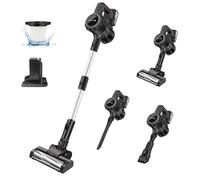 Cordless Stick Vacuum Cleaner,15000PA Cordless Vacuum Cleaner 6 in 1,Handheld Stick Vacuum with LED Light +1 HEPA Filters + 3000mAh Rechargeable Battery,Pet,Crevice & Multi-Surface Tools, grey