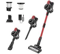 Cordless Stick Vacuum Cleaner,15000PA Cordless Vacuum Cleaner 6 in 1,Handheld Stick Vacuum with LED Light +1 HEPA Filters + 3000mAh Rechargeable Battery,Pet,Crevice & Multi-Surface Tools, Red