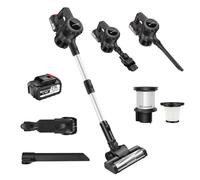 Cordless Stick Vacuum Cleaner, Anti Hair Wrap, 60 Minute Run Time Battery, 140W 15KPA 60Mins Cordless Stick Vacuum Cleaner with LED Display, Pet Tool, Multi-Surface & Crevice Tools