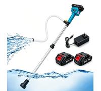 Cordless Stick Water Pump, 2 x 3.0Ah Batteries, 1800/2200/2400 L/h High Flow, Three-Speed Adjustable, Battery Powered 60-Min Runtime, Detachable Stick Water Transfer Pump with Water Pipe, 3Meter Lift