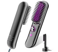 Cordless Straightener Brush ON-THE-GO with Exclusive Charging Dock 8400mAh