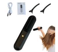 Cordless Straightener - Straightening Brush for Family - Small Styling Comb Rapid Heating for Women, for Home and Travel Use