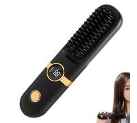 Cordless Straightening Brush,4-Level Wireless Hair Iron Brush - Fast Charging Straightener Comb,for Home Salon Travel Vacation Business Trips Bathroom Dormitory Teens Women