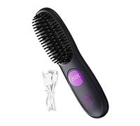 Cordless Straightening Comb - Rechargeable Heat Brush Three Settings, Ceramic Glide Styler | Quick Beauty Prep for Daily Holiday Vacation Dating Women Men Smooth Results Salon Grade Finish Pro HD