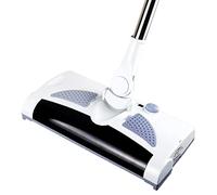 Cordless Sweeper - Lightweight Multi-Surface Manual Floor and Carpet Cleaner with High Level Pickup for Easy Use