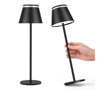 Cordless Table Lamp, LED Rechargeable Desk Lamp with 5000mAh Battery Operated, Portable Table Light,Waterproof,3 Colors,Dimmable,for Restaurant/Bedroom/Patio/Camping/Outdoor/Party Night Light,2 Pack