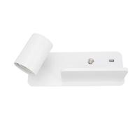 Cordless Table Lamp, Sconces Lamp LED Wall Lamp LED Wall Light USB Interface Wireless Charging for Living Room Bedroom 85-265V (White Left)