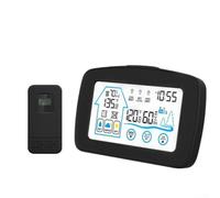 Cordless Thermometer for Indoor Outdoor Use Providing Accurate Humidity and Temperature Readings with Real Time Environmental Monitoring (Black)