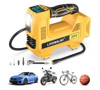 Cordless Tire Inflator, Portable Air Compressor, Air Pump for Dewalt 20V Battery, 160 PSI Automatic Pump with Digital Pressure Gauge, Emergency LED Light for