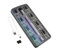 Cordless Torqued Adjustable Electric Screwdriver with Bit USB Recharegable LED Light Portable Hand Tool