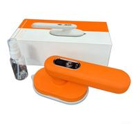 Cordless Travel Iron Wireless for mini Steam Iron with Rotatable Handle 3 Heat Settings for Clothes White(Wireless Orange Iron)