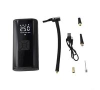 Cordless Tyre Inflator 150PSI USB Rechargeable LED Light | USB rechargeable for battery, built-in LED flashlight, cordless design, lightweight portable, road kit