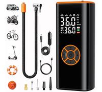 Cordless Tyre Inflator Air Compressor, 6000mAh DC 12V 150PSI Portable Electric Car Air Pump with Digital Pressure Gauge & LED Light, Auto Shut-Off for Car Motorcycle Bike Ball Inflatables