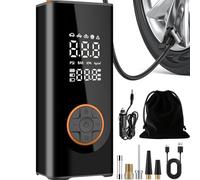 Cordless Tyre Inflator air compressor, Car Tire Pump 6000 mAh 150PSI 12V DC Electric Tyre Pump with LED Lights, Electric Air Pump for Vehicle Tyres/Bike/Motorbike/Ball/Inflatables