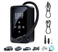 Cordless Tyre Inflator Air Compressor, DC 12V Car Tire Pump, 3900mAh Fast Inflate Air Compressor with Digital Display and LED Light for Cars Tires