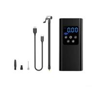 Cordless Tyre Inflator Portable Air Compressor 150PSI Digital Gauge Auto Stop for Car Tires SUVs Motorcycles Bikes Kit Black 135x53x215mm(ST-5525B)