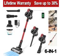 Wireless Vacuum Cleaner Upright Handheld Vaccum 25Kpa Power Suction Rechargeable