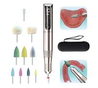 Cordless USB Mini Polisher, Portable Repair Kit for Edge Trimming, Relining Adjustment, Cracks Repair, and Surface Finishing, 11 Polishing Heads and Travel Case Included